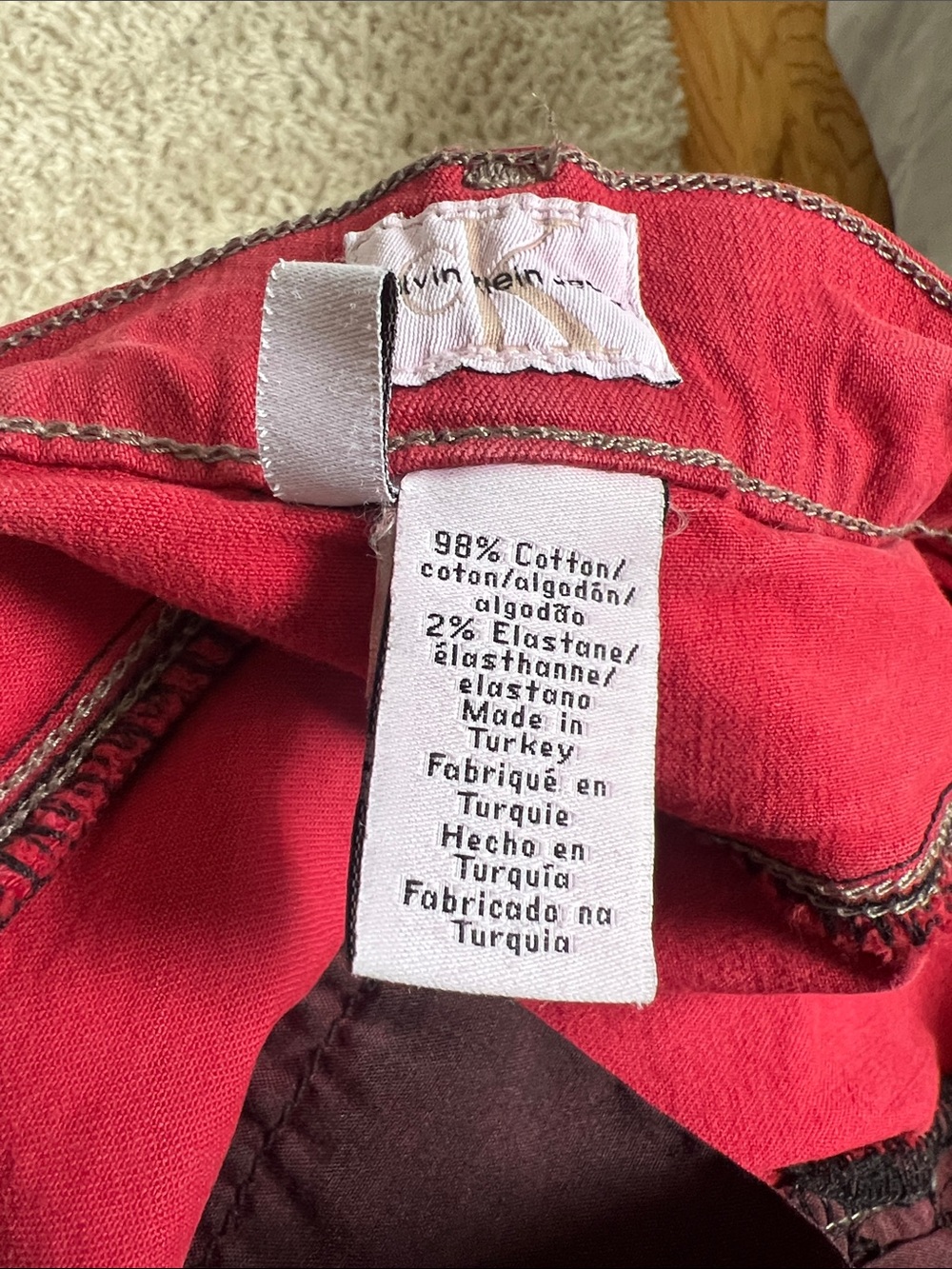 Calvin Klein Jeans Bright Red Maxi Skirt - Picture 3 of 3